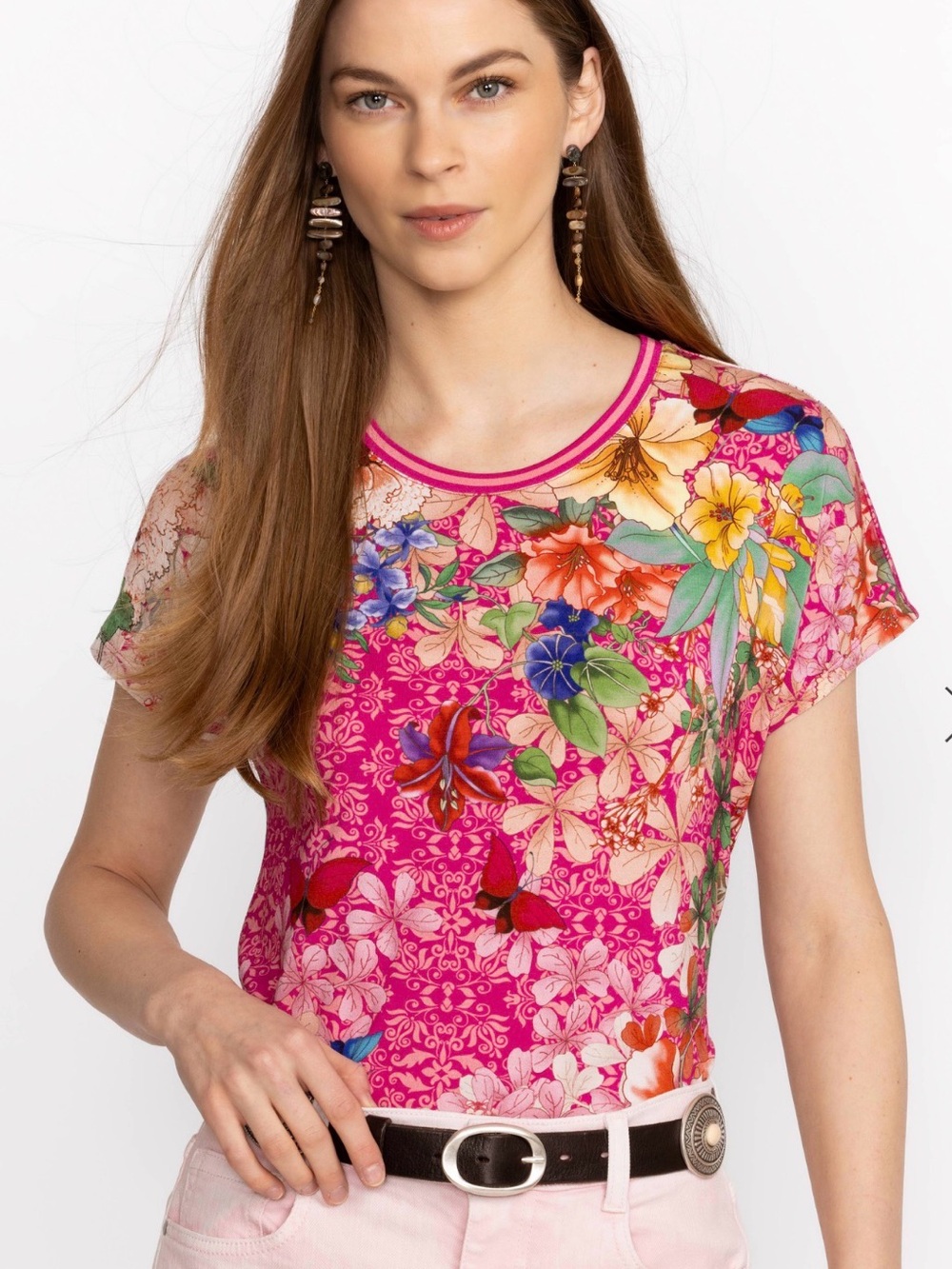 JOHNNY WAS FRAME RELAXED DOLMAN SLEEVE TEE!